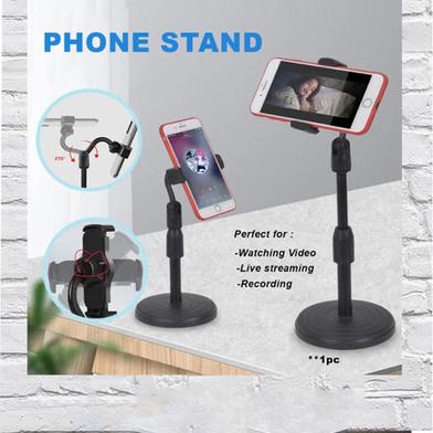 Desktop Mobile Phone Holder Stand 360 Rotate For Live Streaming Shoot Youtube Tiktok Video Round Base Smartphone Slide 4