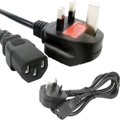 Desktop Power Cord 3 Pin UK 1.5M With Fused for Desktop PC LCD Monitor Laptop Printer Power Supply Cord Cable Wire image