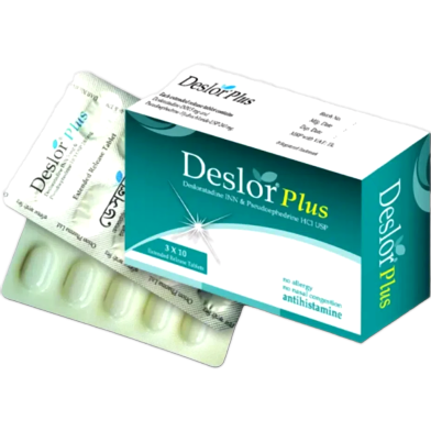 Deslor Plus 5 Mg, 240 Mg Tablet 10's Strip image