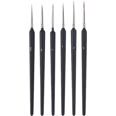 Detail Fine Tip Paint Brushes Set With Ergonomic Handle Suitable For Acrylic Painting image