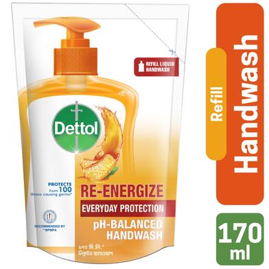 Dettol Handwash 170ml Refill Poly Re Energize image