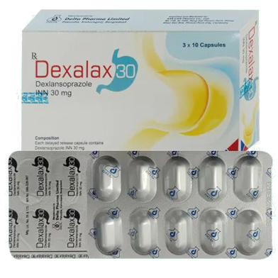 Dexalax 30 mg Capsule 10's Strip image