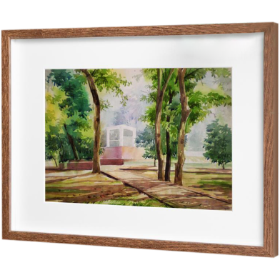 Mahmudur Rahman Rial Dhanmondi Lake Watercolor 2 - (20x16)inches image