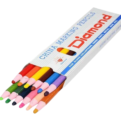 Diamond China Marking pencils Multicolour 12 Pcs image