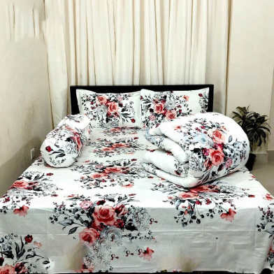 Diamond Touch Premium Twill Cotton Comforter Set 5 Pcs image