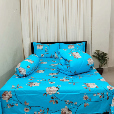 Diamond Touch Premium Twill Cotton Comforter Set 5 Pcs image