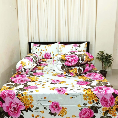 Diamond Touch Premium Twill Cotton Comforter Set 5 Pcs image