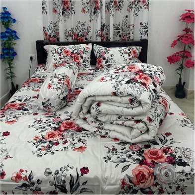 Diamond Touch Premium Twill Cotton Comforter Set 5 Pcs image