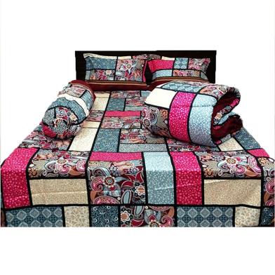 Diamond Touch Premium Twill Cotton Comforter Set 5 Pcs image