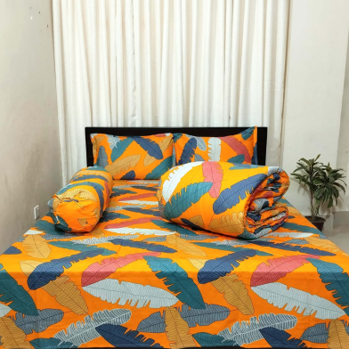 Diamond Touch Premium Twill Cotton Comforter Set 5 Pcs image