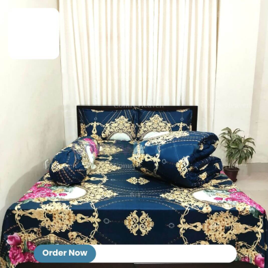 Diamond Touch Premium Twill Cotton Comforter Set-5Pcs image