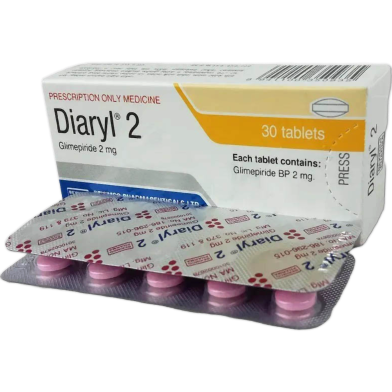 Diaryl 2 mg Tablet 10's Strip image