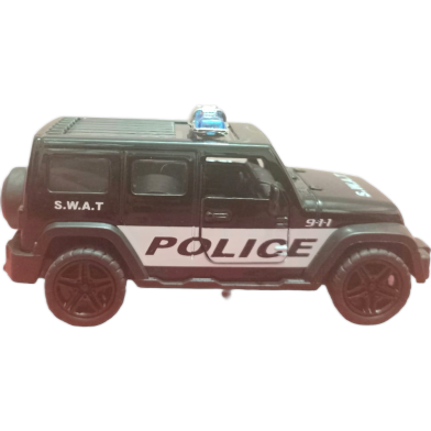 Die Cast Black Police SWAT Metal Toys Car image