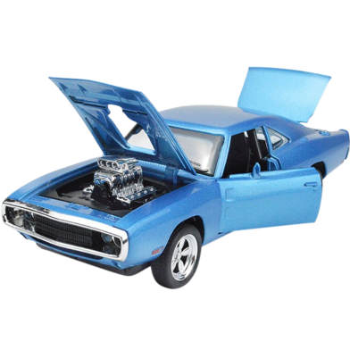 Diecast Mini Auto 1:32 Dodge Charger The Fast And The Furious Alloy Car Models Kids Toys For Children Classic Metal Cars Blue image