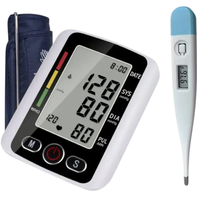 Digital BP Checking Machine and Digital Thermometer COMBO PACK image