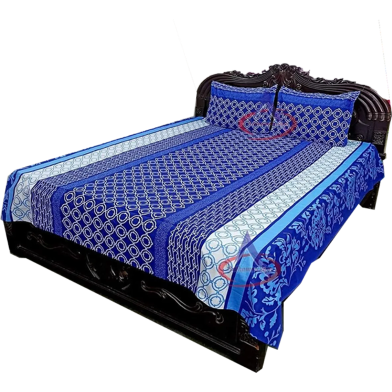 Digital Home Tex 8.5/7.5 Feet Double Size Bedsheet With Two Pillow Covers image