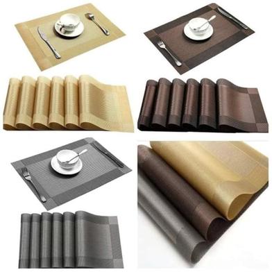 Dinning Table Placemats Washable PVC Mats Set 6 Pcs image