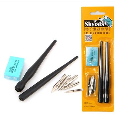 Dip Pen Set Manga Comics Art G pen set- 5 nibs 2 Body handle Anime Art Tools Cartoon Art Ink Pen image