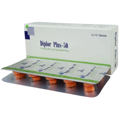 Diplor Plus 5mg, 50mg Tablet–10's Strip image