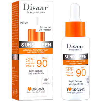 Disaar SPF 90 PA plus plus plus Sunscreen Serum Light Texture and Breathable Whitening Lighten UV Protection Anti Oxidant Sunblock 40 gm image