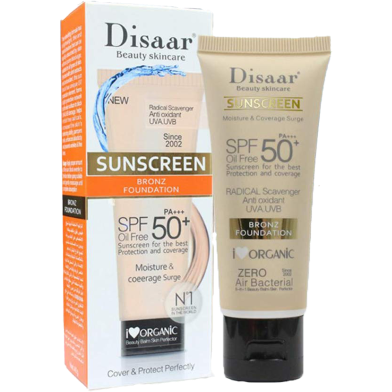 Disar Beauty Sunscreen Bronz Foudation SPF 50 Pluse PA Pluse - 40gm image