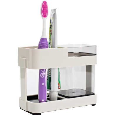 Dish Soap Dispenser with Sponge Holder Sink Countertop Organizer image