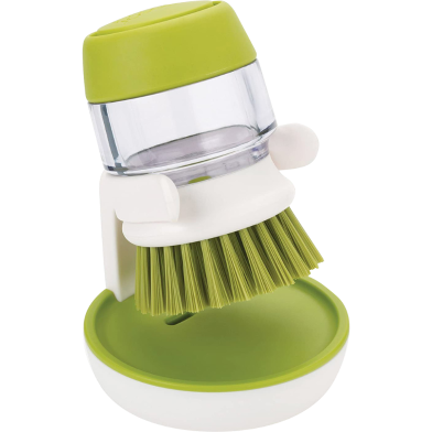 Dishwasher Soap Dispensing Palm Brush With Storage Stand image