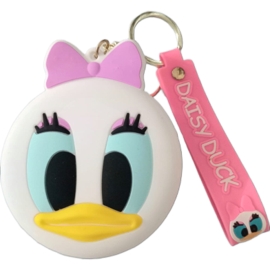 Disney Daisy Duck Cartoon Anime Coin Purse with Keychain image