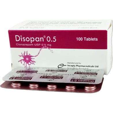 Disopan 0.5 mg Tablet 10's strip image