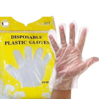 Disposable Plastic Gloves – Food Safe, Hygienic and Multipurpose Hand Protection (100 pcs) image