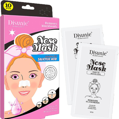 Disunie Deep Cleansing Salicylic Acid Jojoba Oil Nose Pore Black heads Remover Nose Patch 10 Pcs image