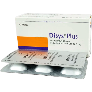 Disys Plus 80 mg Twelve Point Five mg Tablet 6's Strip image