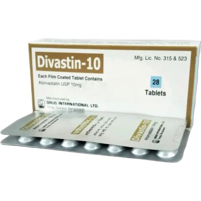 Divastin 10 mg Tablet 14's Strip image