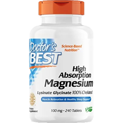 Doctor's Best High Absorption Magnesium Glycinate 240 Tablets -370719437 image