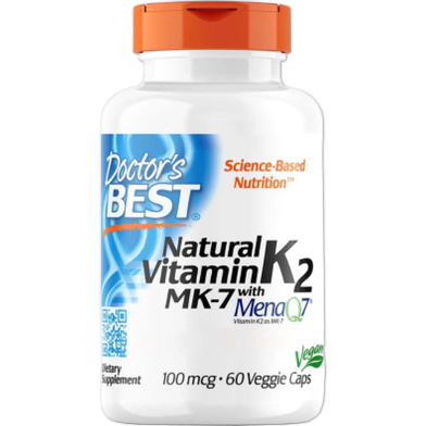Doctor’s Best Natural Vitamin K2 MK-7 with MenaQ7 100 mcg – 60 Capsule image