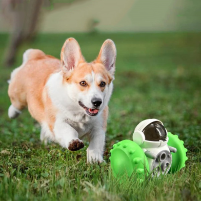 Dog Leaky Food Toy, Robot Shape Interactive Dog Cat Food Dispensing Toy, Slow Feeder Treat Toys image