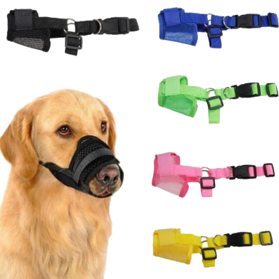 Dog Muzzle, Breathable Mesh Puppy Muzzles for Small Medium Large Dogs image