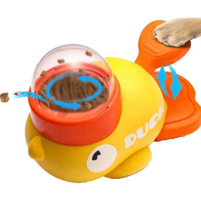 Dog Treat Dispenser - Interactive Duck Shaped Enrichment Toy For Cats and Small Dogs, IQ Training and Exercise image