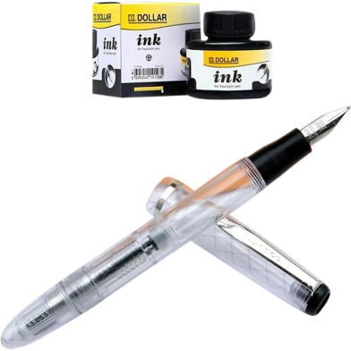 Dollar Fountain Pen with Dollar Black Ink 60 ml image