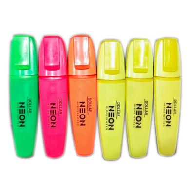 Dollar Neon Highlighter 6Pes image