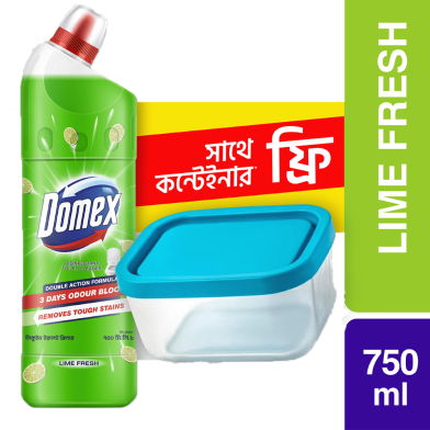 Domex Toilet Cleaning Liquid Lime Fresh 750ml Get Container Free image