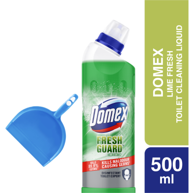 Domex Toilet Cleaning Liquid Lime Fresh 500 Ml With Dust pan free image