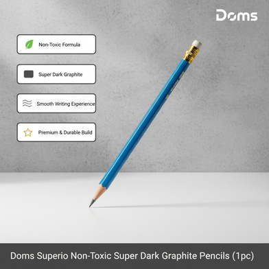 Doms Superio Non-Toxic Super Dark Graphite Pencils(1pc) Slide 2