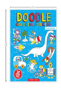 Doodle colouring for Boys Blue Edition (Center Pin)