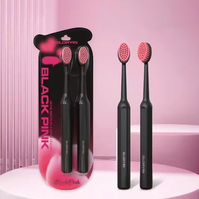 Dopamine Olive Wide Head Toothbrush Soft Bristle Large Head Black Pink Roman Column Handle Adulthome Student 2 Inch Pack image