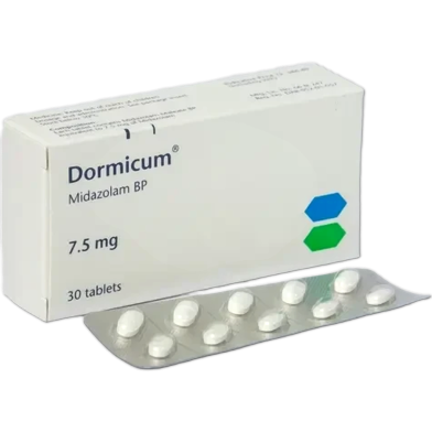 Dormicum 7.5 mg Tablet 10's strip image