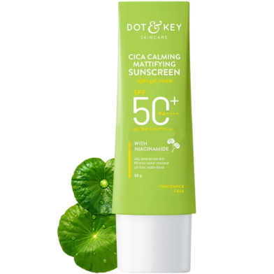 Dot And Key Cica Calming Mattifying Sunscreen Spf 50 And Pa With Niacinamide 50gm image