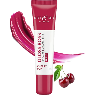Dot and Key Gloss Boss Lip Balm Vitamin C Plus E Cherry Pop 12 gm -351442342 image