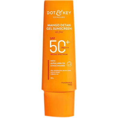 Dot and Key Mango Detan Gel Oil Free Sunscreen SPF 50 Plus PA Plus 80g image