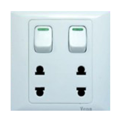Double 2 Pin socket with switch (SL series) image